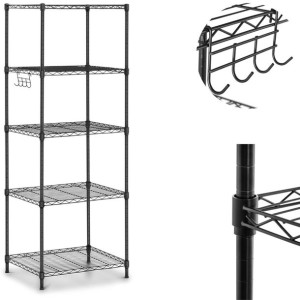 Regał magazynowy druciany ażurowy 5 półek 55 x 44.5 x 150 cm do 150 kg