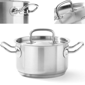 Garnek średni z pokrywką Kitchen Line 44.5 l 450 x 280 mm - Hendi 838808