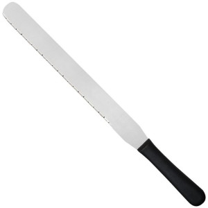 Nóż cukierniczy do ciasta ząbkowany z 1 strony 300 mm Creme - Hendi 840986