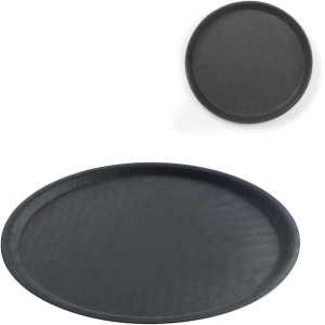 Taca kelnerska antypoślizgowa okrągła śr. 50cm  czarna - Hendi 508787