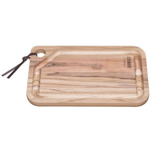 Deska do krojenia z wycięciem z drewna tekowego Churrasco 490x280x22 mm