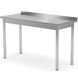 Stół blat roboczy spawany przyścienny z rantem 60x70x85 cm - Hendi 814253