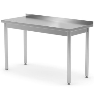 Stół blat roboczy spawany przyścienny z rantem 120x70x85 cm - Hendi 814550
