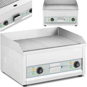 Grill elektryczny płyta grillowa ryflowana podwójna 600 x 400 mm 2 x 2500 W
