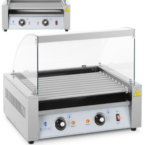 Podgrzewacz grill rolkowy do parówek hot-dogów z osłoną - 9 rolek 900 W
