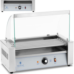 Podgrzewacz grill rolkowy do parówek hot-dogów z osłoną - 5 rolek 500 W
