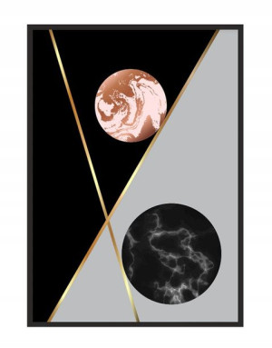 OBRAZ PLAKAT W RAMIE 33x43 cm Geometria P1513
