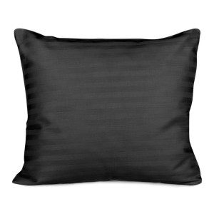 Poszewka satyna pasy cizgili black 40x40