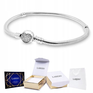 BRANSOLETKA srebrna modułowa charms zawieszka 18cm