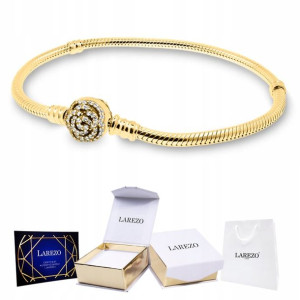 BRANSOLETKA złota modułowa charms zawieszka 18cm