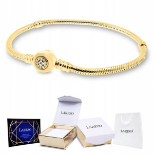 BRANSOLETKA złota modułowa charms zawieszka 19 cm