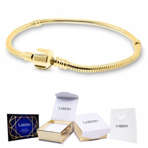 BRANSOLETKA złota modułowa charms zawieszka 23cm