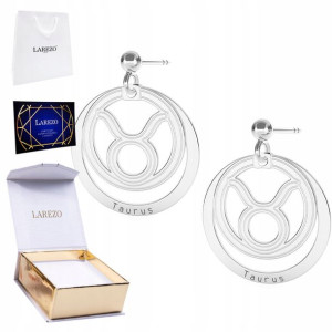 Kolczyki srebrne Znak Zodiaku Byk 925