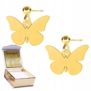 Kolczyki złote + GRAWER Motyl Owad Motylek 925