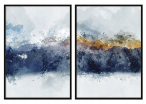 OBRAZ PLAKATY W RAMIE 53x73cm Dyptyk Góry P830