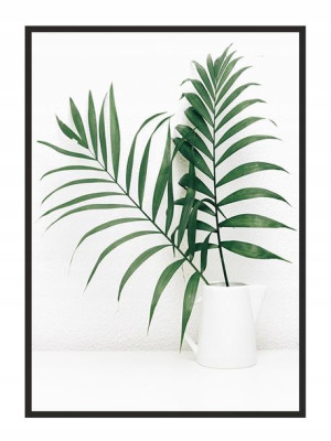 OBRAZ PLAKAT W RAMIE 33x43 cm Liście P825