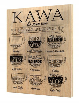 Drewniany plakat Obraz na sklejce 28x39cm SP778