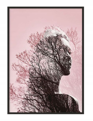OBRAZ PLAKAT W RAMIE 43x33 cm Dziewczyna P1234