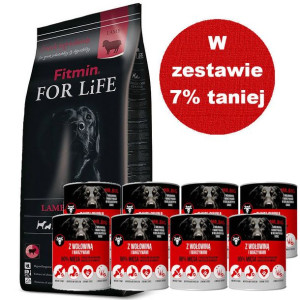 FITMIN For Life Lamb & Rice 14kg + Mr.BIG kawałki w sosie z wołowiną 8x800g