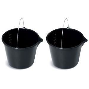 2x Wiadro budowlane gospodarcze 20l z lejkiem