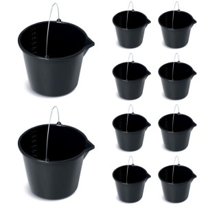 10x Wiadro budowlane gospodarcze 20l z lejkiem