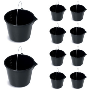 10x Wiadro budowlane gospodarcze 16l z lejkiem