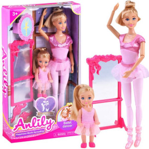 Anlily zestaw Lalka + laleczka baletnica ZA3487