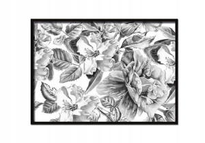 OBRAZ PLAKAT W RAMIE 53x73 cm Róże Poziom P923