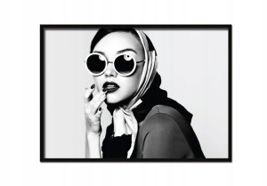 OBRAZ PLAKAT W RAMIE 33x43 cm Retro Poziom P814