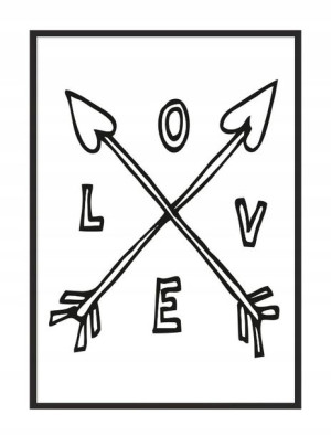 Obraz Plakat W Ramie 33x43 Cm Love P987
