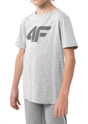 T-shirt chłopięcy 4F HJZ22 -JTSM002 szary