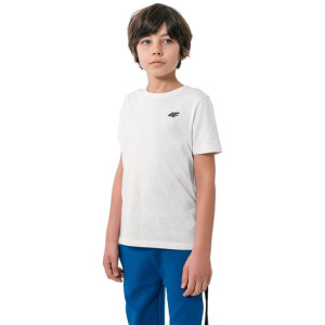 T-shirt koszulka chłopięca 4F HJZ22 JTSM001 biały