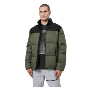 Kurtka zimowa puchowa męska 4F H4Z22-KUMP005 khaki