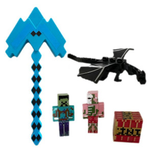 MINECRAFT Zestaw Figurka Zombie + Akcesoria