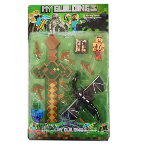 MINECRAFT Zestaw Figurka Zombie + Akcesoria