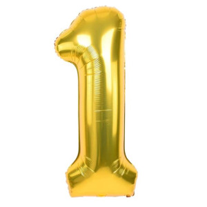 Balon Foliowy Cyfra 1 Złoty 100cm