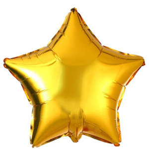 Balon Foliowy Gwiazdka Złoto 45cm