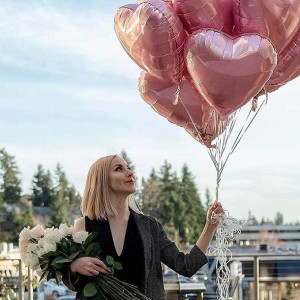 Balon Foliowy Serce Rose Gold 45cm
