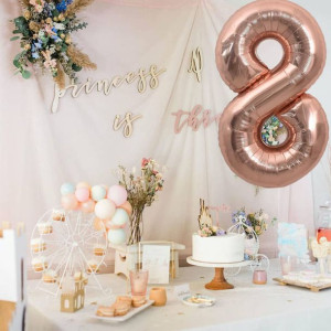 Balon Foliowy Cyfra 8 Rose Gold 40cm