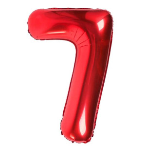 Balon Foliowy Cyfra 7 Czerwony 45cm