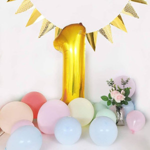 Balon Foliowy Cyfra 1 Złoty 80cm