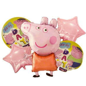 ŚWINKA PEPPA Zestaw balonów 5szt.