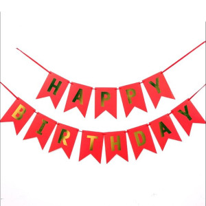 Girlanda Urodzinowa Happy Birtday Czerwona
