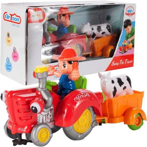 Traktor do zabawy dla dzieci FARMER Z PRZYCZEPĄ