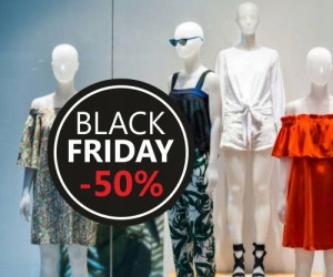 Naklejka BLACK FRIDAY -50% na witrynę 45cm BF003