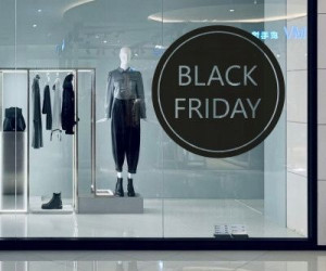 Naklejka BLACK FRIDAY na witrynę szybę 55cm BF001