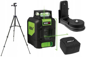 Dedra Laser Krzyżowy Poziomica Zielony 360° Statyw