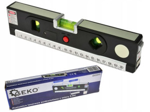 Poziomica Laserowa Krzyżowa Led Miara 1,5m Baterie
