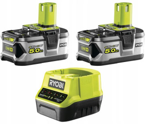 RYOBI ZESTAW AKUMULATOR 2 x 5,0 Ah + Ładowarka 18V