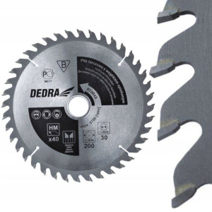 Dedra Piła Tarczowa Do Drewna 200x16mm 40 Zębów